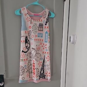 Chic Parisian Print Mini Dress